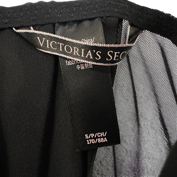 Victorias Secret Womens Underwired Bustier Slip Dress Size S Black Satin - Picture 8 of 8